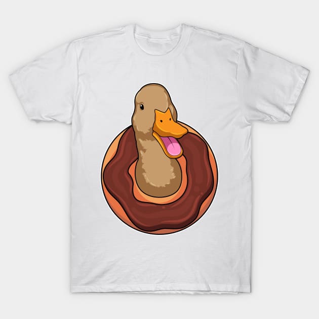 Duck with Donut T-Shirt by Markus Schnabel